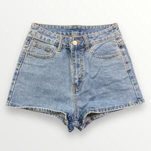 Shein Women’s Shorts Denim High Waist Blue Small